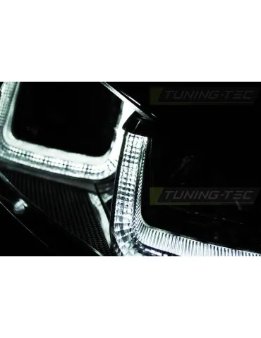 Phares à LED noirs rouges pour VW GOLF 7 12-17