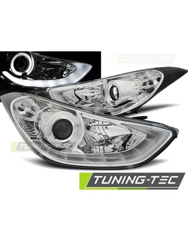 Phares à LED chromés pour HYUNDAI ELANTRA 11.10-15