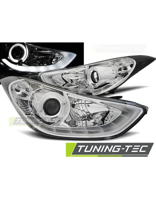 Phares à LED chromés pour Hyundai Elantra (2010 - 2015)