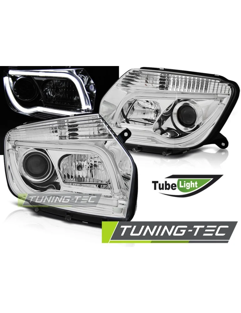 Phares à LED chromés pour DACIA DUSTER 04.10-14