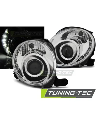 Phares à LED chromés pour FIAT 500 07-15