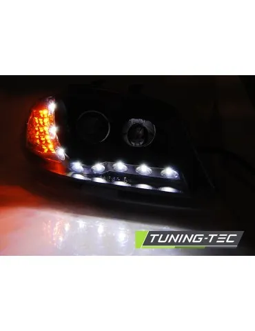 Phares à LED noirs pour SEAT IBIZA 6L 04.02-08