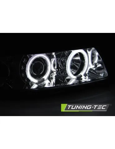 Phares à LED chromés pour SEAT LEON TOLEDO 04.99-08.04