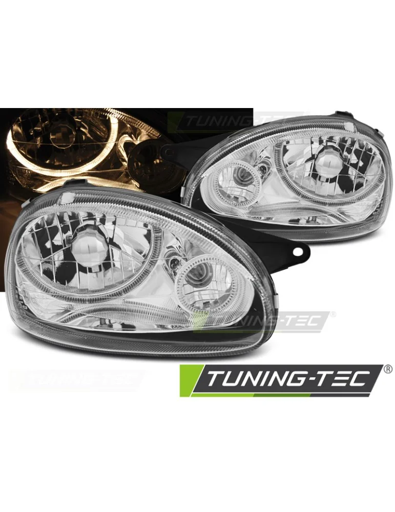 Phares chromés pour OPEL CORSA B 02.93-10.00