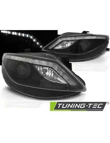 Phares à LED noirs pour SEAT IBIZA 6J 06.08-12