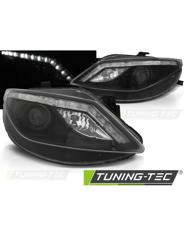 Phares à LED noirs pour SEAT IBIZA 6J 06.08-12