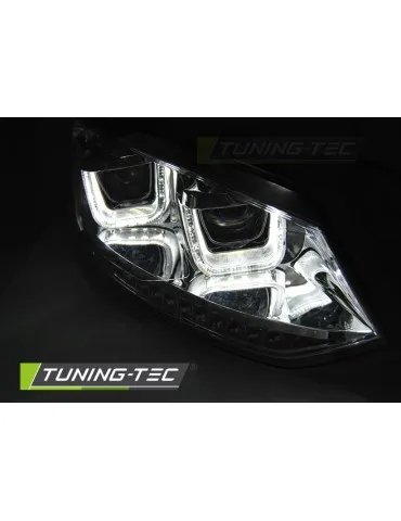 Phares à LED chromés pour VW POLO 6R 09-03.14