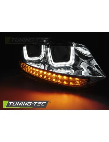 Phares à LED chromés pour VW POLO 6R 09-03.14