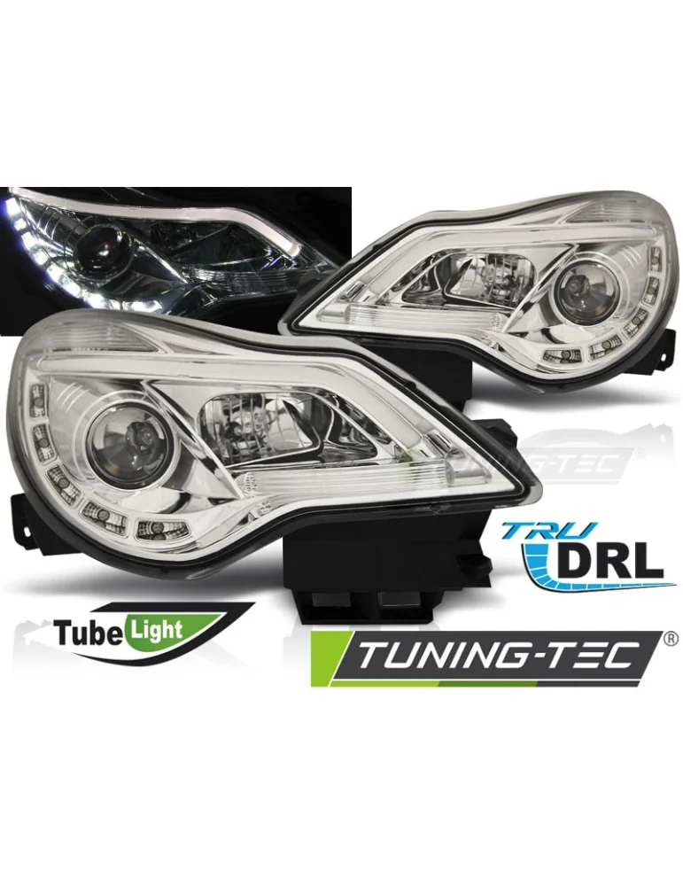 Phares chromés pour OPEL CORSA D 11-14