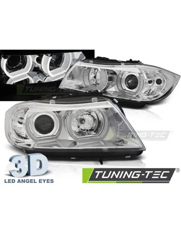 Phares à LED chromés pour BMW E90/E91 03.05-08.08