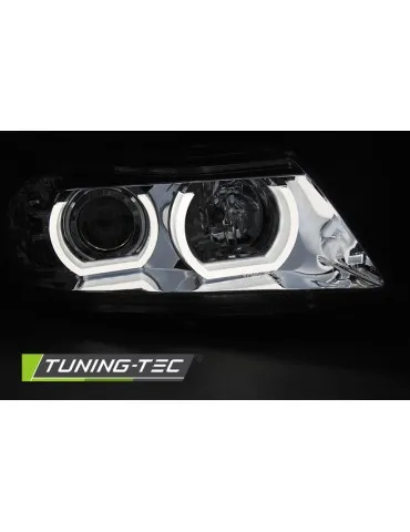 Phares à LED chromés pour BMW E90/E91 03.05-08.08