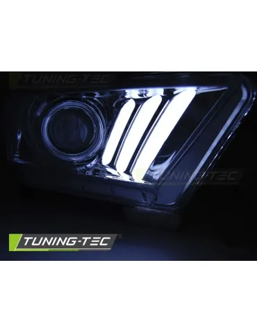 Phares à LED chromés pour FORD MUSTANG V 10-13