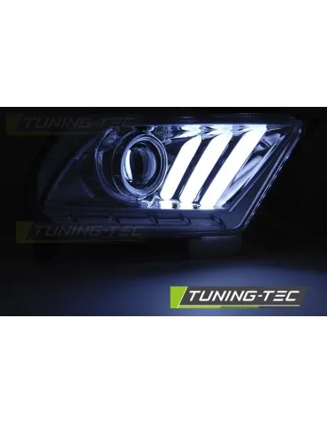 Phares à LED chromés pour FORD MUSTANG V 10-13