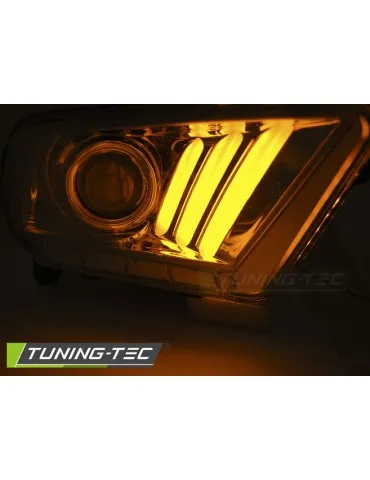 Phares à LED chromés pour FORD MUSTANG V 10-13