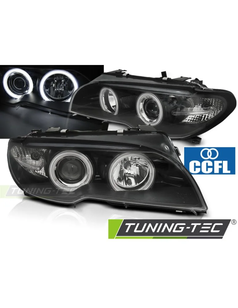 Phares noirs pour BMW E46 04.03-06 Coupé Cabriolet