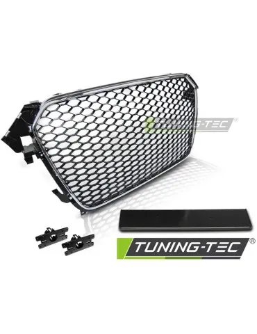 Calandre noire chromée pour AUDI A4 B8 11.11-15