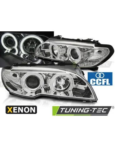 Phares au xénon chromés pour BMW E46 04.03-06 Coupé Cabriolet