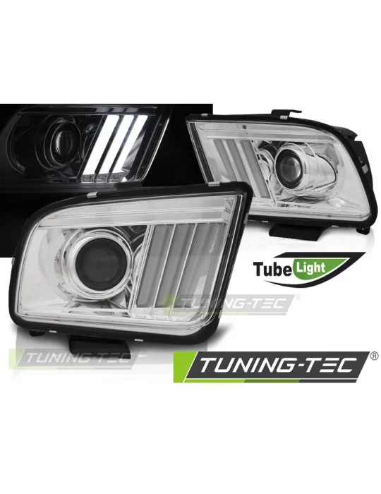 Phares à LED chromés pour Ford Mustang (2004 - 2009)