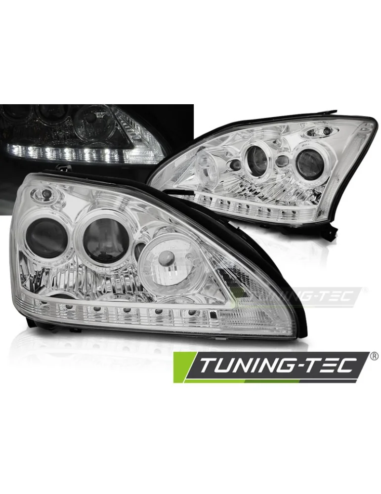 Phares à LED chromés pour LEXUS RX 330 350 03-08