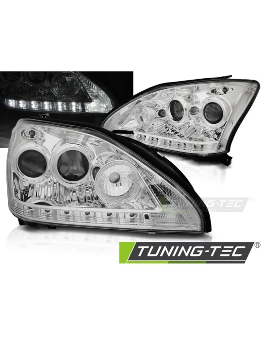 Phares à LED chromés pour Lexus RX 330 350 (2003 - 2008)