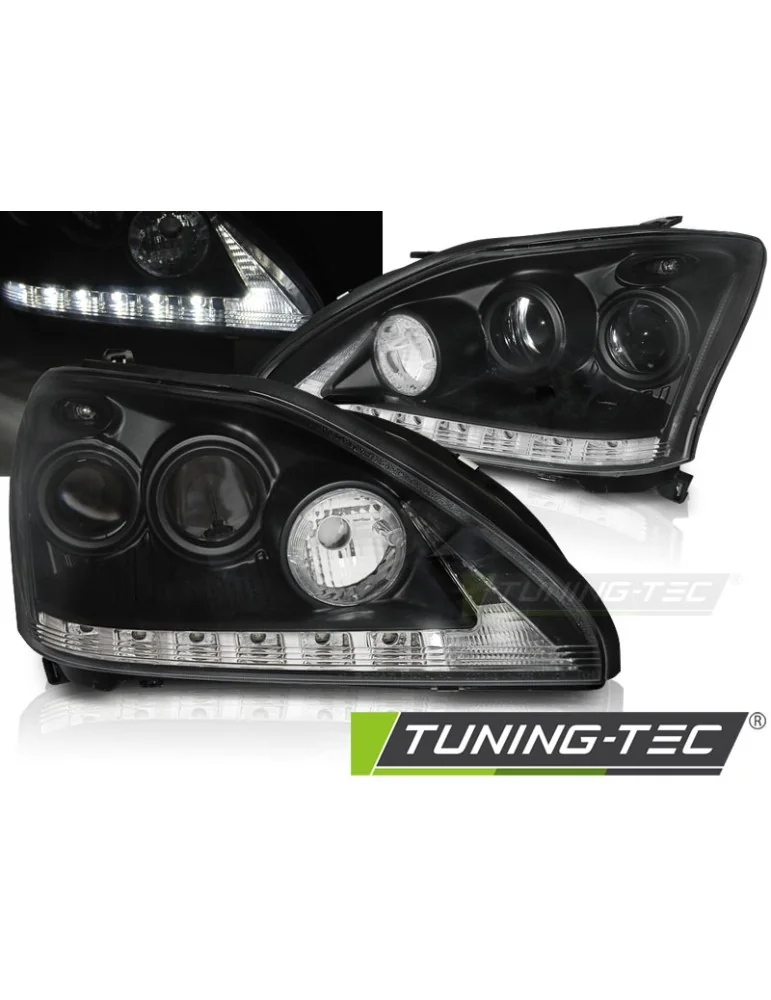 Phares à LED noirs pour LEXUS RX 330 350 03-08