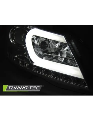 Phares à LED chromés pour MERCEDES W204 11-14
