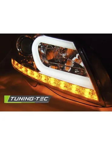 Phares à LED chromés pour MERCEDES W204 11-14