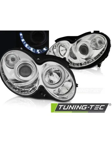 Phares à LED chromés pour MERCEDES CLK W209 03-10