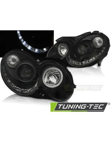 Phares à LED noirs pour MERCEDES CLK W209 03-10