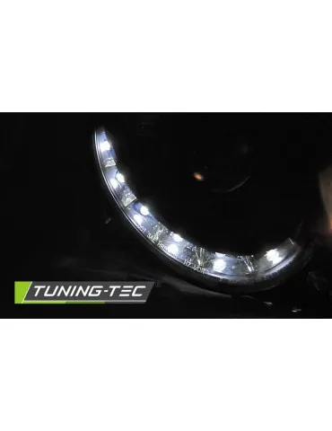 Phares à LED noirs pour MERCEDES CLK W209 03-10