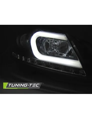 Phares à LED noirs pour MERCEDES W204 11-14