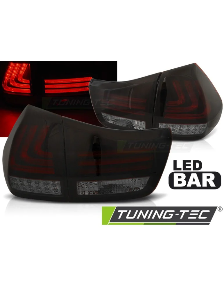 Feux arrière à LED noirs fumés rouges pour LEXUS RX 330 350 03-08