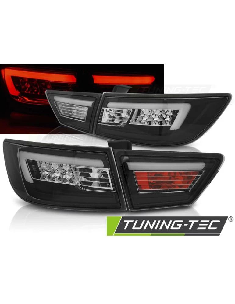 Feux arrière à LED noirs pour RENAULT CLIO IV 13-16 HB