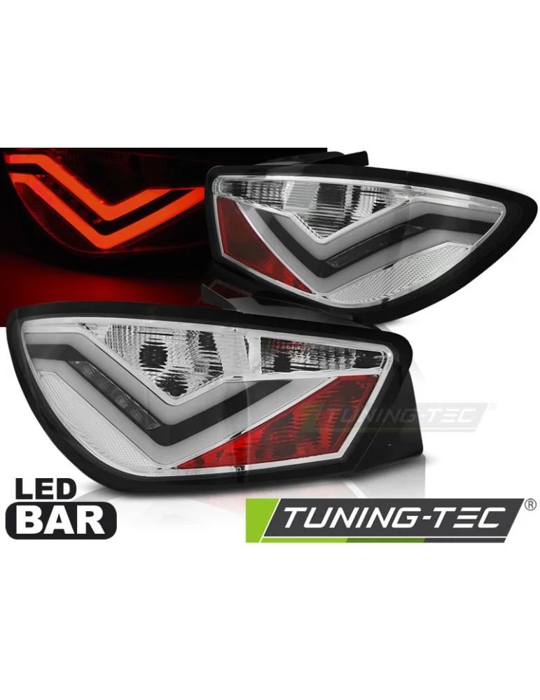 Feux arrière à LED chromés pour SEAT IBIZA 6J 3 portes 06.08-12