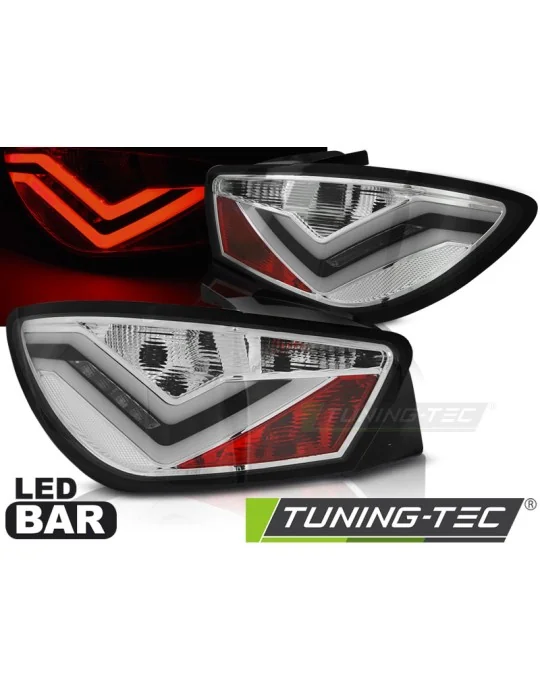 Feux arrière à LED chromés pour Seat Ibiza 6J 3 portes (2008 - 2012)
