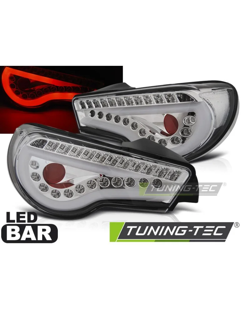 Feux arrière à LED chromés pour TOYOTA GT86 12-16