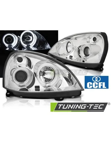 Phares chromés pour RENAULT CLIO II 06.01-09.05