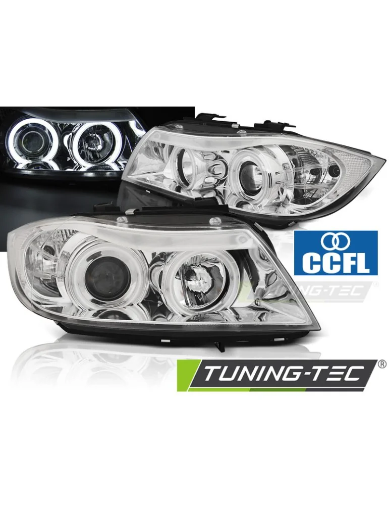 Phares chromés pour BMW E90/E91 03.05-08.08