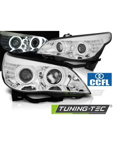 Phares à LED chromés pour BMW E60/E61 03-07