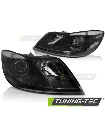 Phares noirs pour SKODA OCTAVIA 09-12
