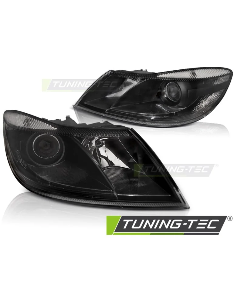 Phares noirs pour SKODA OCTAVIA 09-12