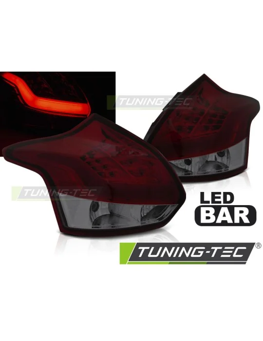 Feux arrière à LED fumés rouges pour Ford Focus 3 berline à hayon (2011 - 2014)