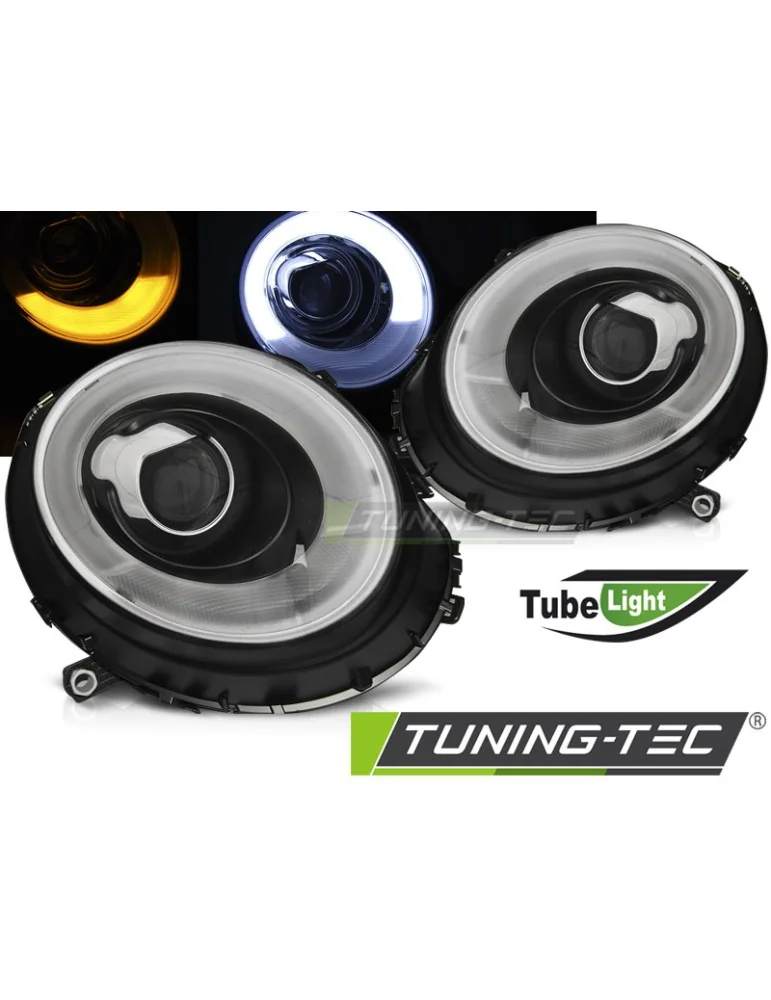 Phares à LED noirs pour BMW MINI COOPER 06-14