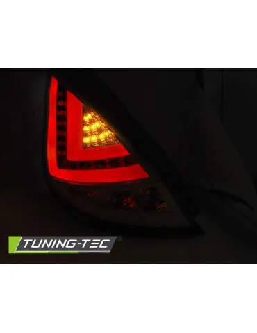 Feux arrière à LED chromés pour FORD FIESTA MK7 12-16 HB