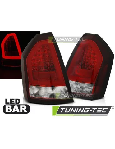 Feux arrière à LED rouges blancs pour CHRYSLER 300C 05-08