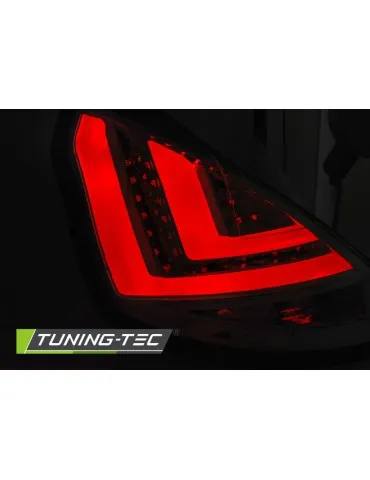 Feux arrière à LED fumés rouges pour FORD FIESTA MK7 12-16 HB