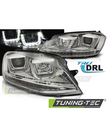 Phares à LED chromés pour VW GOLF 7 11.12-17
