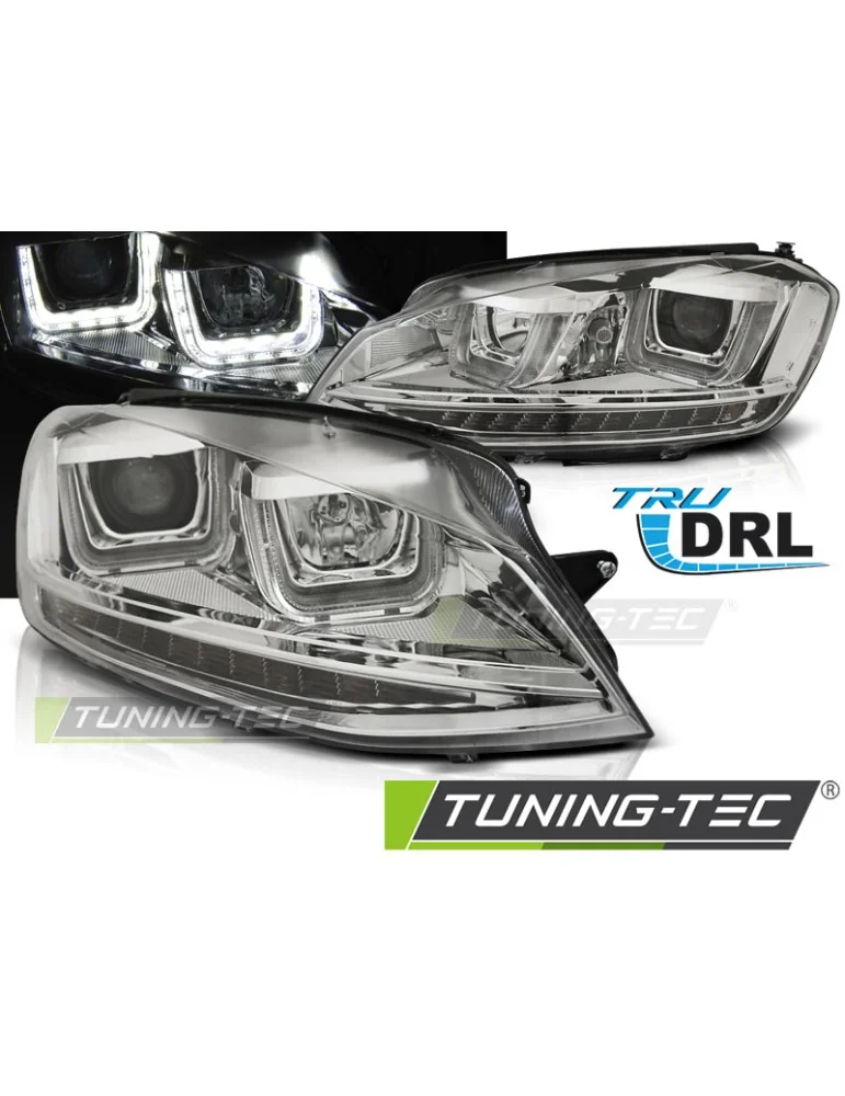 Phares à LED chromés pour VW GOLF 7 11.12-17
