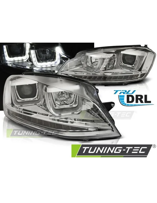 Phares à LED chromés pour VW Golf 7 (2012 - 2017)