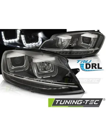 Phares à LED noirs pour VW GOLF 7 11.12-17